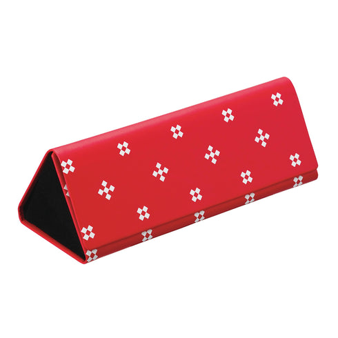 折りたたみで頑丈なメガネケース レッド SH463